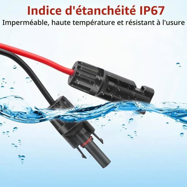 Solcellepanel til XT60 adapterkabel 12AWG | Solcelleopladningskabel solcellestik, solcelleforlængerkabel