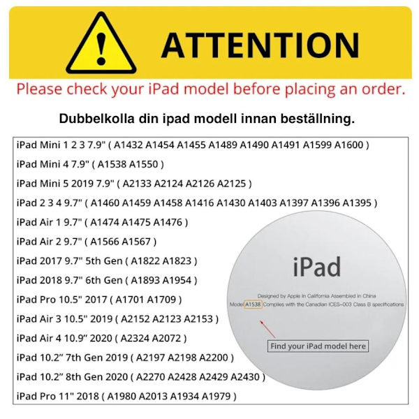 iPad-fodral 10.2 2021/2020/2019 / Air 3 / Pro 10.5 skalsskydd Svart