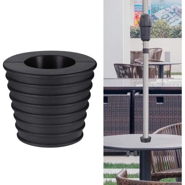Paraplykeglebaseunderstøttelse, til terrassebordshulåbning og stabilitet eller parasolbaseunderstøttelse, parasolstativ, 1,5\" parasol