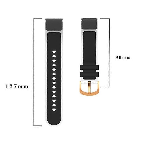Kompatibel med Garmin Fenix 7S QuickFit 20mm Transparent Design Klockarmband Justerbart Silikonband Grey