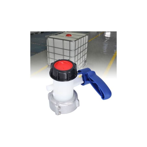 Universell IBC-adapter, 1000L-adapter for IBC-stoppventil, universell IBC-tømmeventil, spjeldventiladapter, for regnvannstank, IBC-tank (DN50)