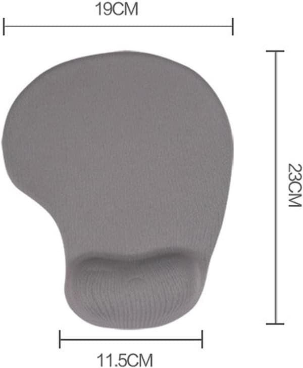 Musematte med Gel, Musematte med Håndleddstøtte - Med Praktisk Gel Håndleddstøtte - Sklisikker Gummibase, Ergonomisk Gray