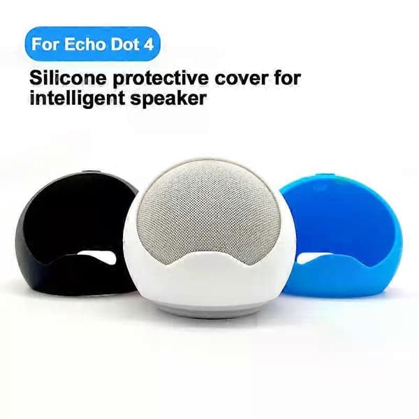 Silikonikotelo Amazon Echo Dot 4 -kaiuttimelle Pölytiivis kotelo Pehmeä suojus Echo Dot 4 -kaiutintarvikkeille Grey