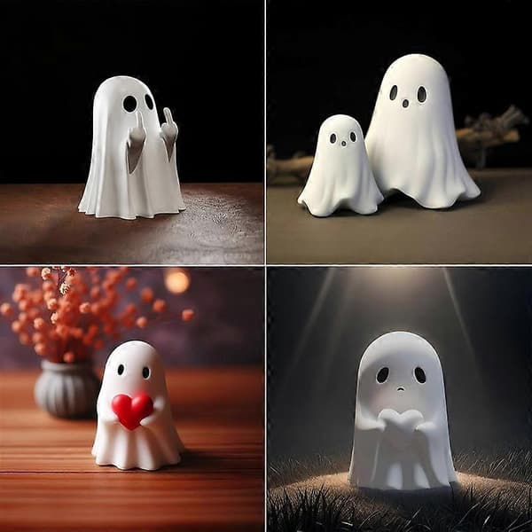 2025 Halloween Spökfigur, Läskig Spökstaty i Harts Style 2