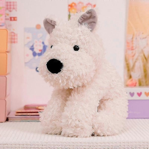 West Highland Terrier Plyschleksak - Fylld Djur - Flickig Dockpresent Brown 30cm