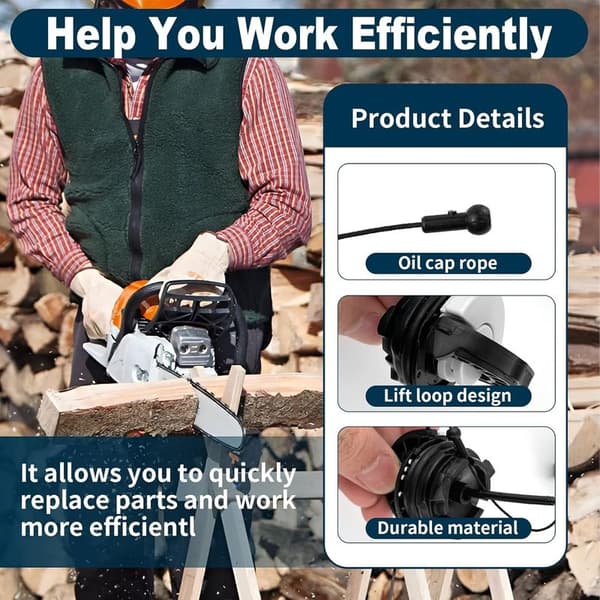 Bränslelock och oljelock för Stihl MS171 MS181 MS192 MS193 MS200 MS230 MS231 MS240 MS241 MS250 MS251 MS260 MS340 MS360 Motorsågslock Ersättning