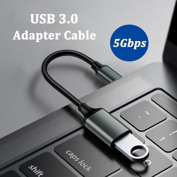 USB-C til USB 3.0 Adapter [2-pak] OTG-kabel, USB Type-C Han til USB-A Hun, Kompatibel med iPhone 16 Pro Max/15 Pro Max, iPad Pro