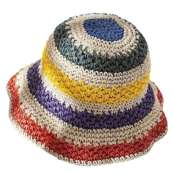 Hat, Dame Solhat Upf 50+ Dame Let at Folde, Strand Solhat, Udendørs Sommerhat, Mors Dags Gave til Mor og Kone (Orange Top)