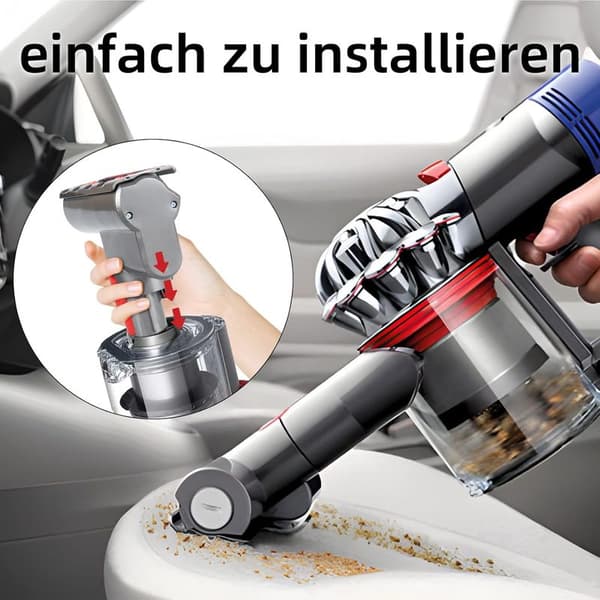 Miniturbomunstycke för Dyson V7 / V8 / V10 / V11 / V15 dammsugare, snabbkopplingsborstrulle för soffor, bilbarnstolar, fåtöljer, eliminerar