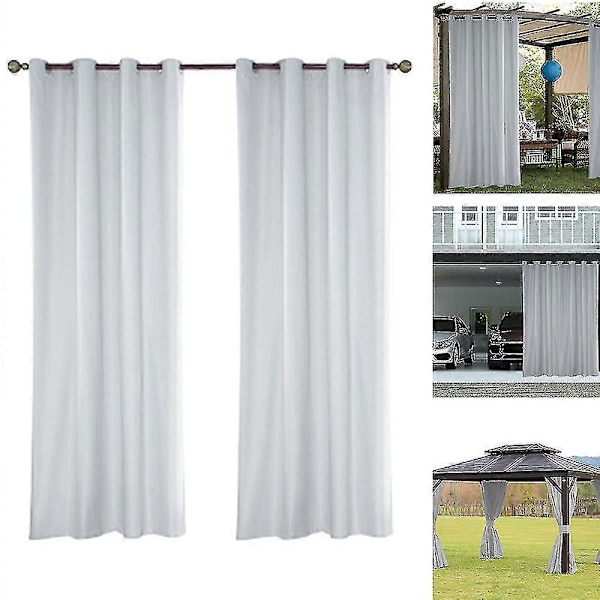 Utomhusgardin Vattenavvisande 1 Styck Öljettgardin Transparent Utomhusgardin