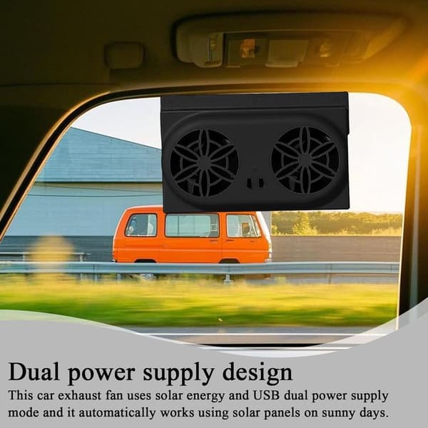 Generisk Solar Bilventilator, Solar Udsugningsventilator til Bilrude, Rudeluftning, Automatisk Køling til SUV'er, Autocampere, Sommer, Lastbiler