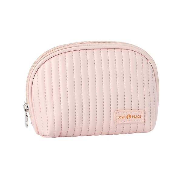 1 stk Halvrund Sminkepung, Kosmetik Oppbevaringspose, Reise Sminkepung, Mini Håndholdt Sminkepung Pink