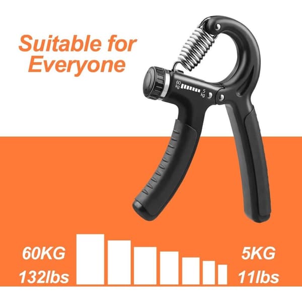 2-delt håndgreb, 5-60 kg justerbart underarms- og håndledsstyrkende greb, fingerstrækker, håndgrebstræner til muskelopbygning, terapi
