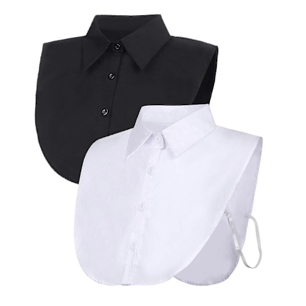 2-pack Falsk Krage Löstagbar Blus Dickey Krage Halvskjortor Falsk Krage För Kvinnor