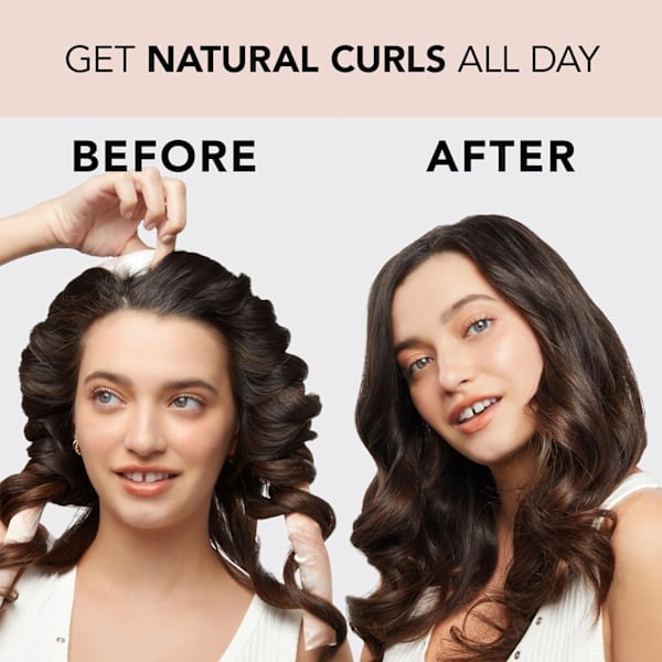Kitsch Satin Heatless Curling Set - Overnight Curls, Heatless Curling Wand Headband, Bløde Krøller Uden Varme, Hårrullet - Sunset