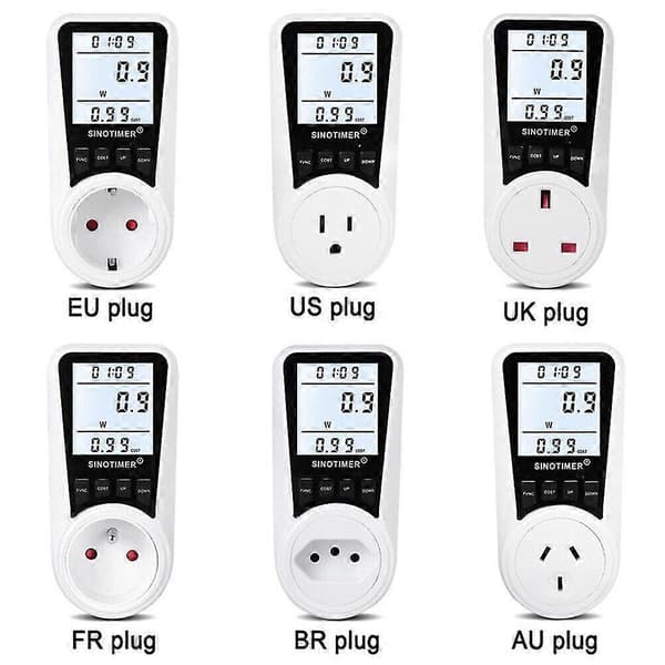 Smart Plug-in Energiovervåker Strømmåler Strømforbruk Overvåkingskontakt 16a