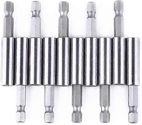 10-pakning magnetisk forlenget bitsholder, sekskantede elektroverktøy