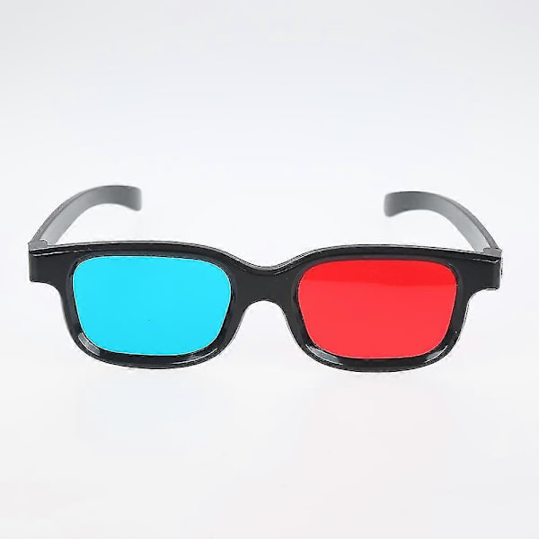 Universal Brand Sort Stel Rød Blå Briller 3D-briller Til Dimensionel Anaglyph 6pc