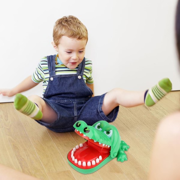 Krokodiltandspel för barn, tandläkares fingerbitning, krokodiltandleksak, familjespel, festspel