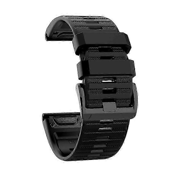 Ersättningsarmband Mjukt Silikon 22mm/26mm Snabbfäste Klockarmband Kompatibelt Garmin Fenix 6/Fenix6 Pro/Approach S60/Forerunner935/Co Black 26mm