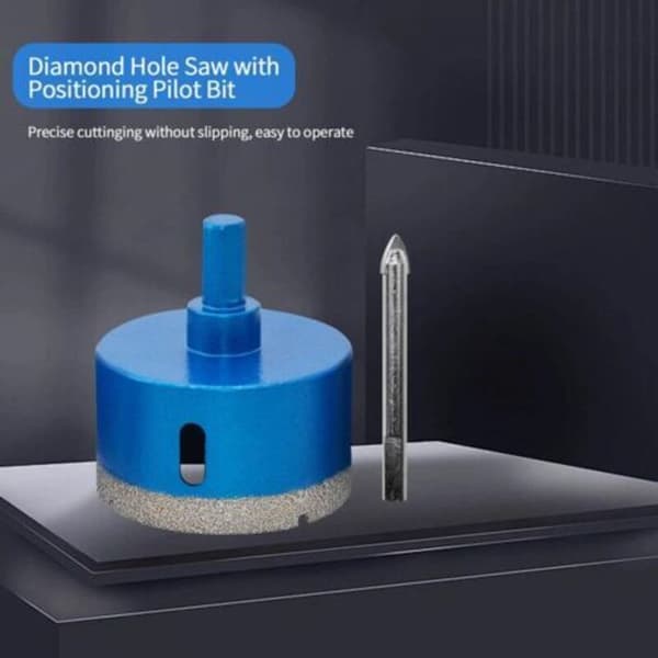 Diamanthulsav, 68 mm, med pilotbor, professionelle loddede diamantbor til fliser, porcelæn, glas, marmor og keramik