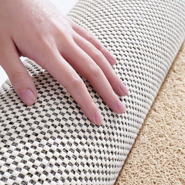 Skridsikker brusemåtte - 1 stk. - Beige PVC Luffa-stil - Massage og hurtigtørrende - Badeværelse og vådområder