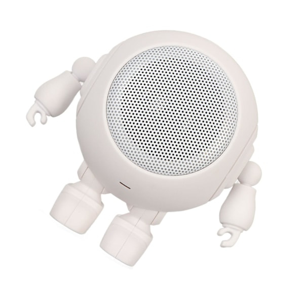 Portabel Bluetooth-högtalare Robotform Bluetooth 5.0 1000mAh Inbyggd Mikrofon Mini Trådlös Högtalare för Hem Utomhusfest Vit