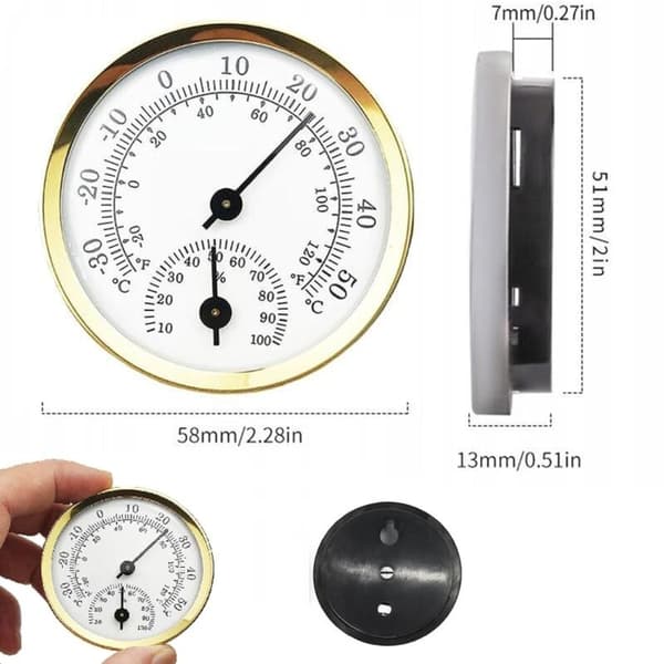 Hygrometer Termometer, Innendørs og Utendørs Termometer, Fuktighetssensor, Innendørs Termometer og Hygrometer