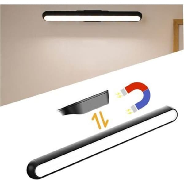 Skabslys, dæmpbart touch LED-skabslys med magnetisk montering, justerbar vinkel, 2500mAh USB genopladeligt batteri, LED-lys til garderobe