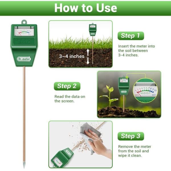 27 cm fugtighedsmåler til planter, jordfugtighedsmåler, fugtsensor til have, landbrug og planter