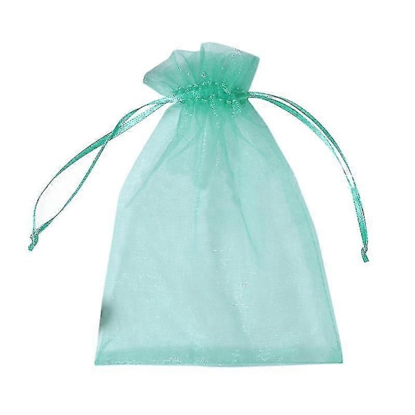 50 stk 13x18cm Organza Gavepose med Snøring til Festspill Bryllup Orange