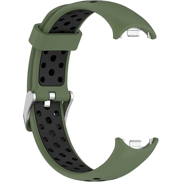 Smart klockarmband kompatibelt med Xiaomi Mi Band 8, silikonklockarmband, ersättningsarmband handledsband handledsslinga tillbehör army green