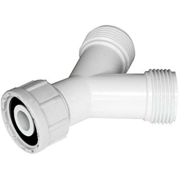 Dobbel Y-kobling - Universalsplitter - 2-veis - For tilførselsslange til vaskemaskin/oppvaskmaskin