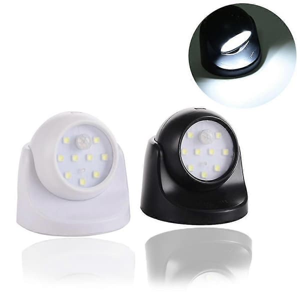 360 Batteridriven Inomhus Utomhus Trädgård Rörelsesensor Säkerhet LED-lampa white