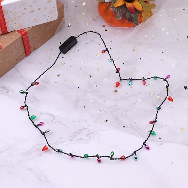 Glödande LED-halsband blinkande ljus blinkande jul