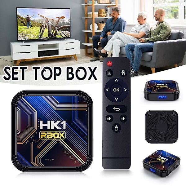 Home HK1 RBOX K8S Android 13 TV-boks RK3528 64GB 32GB 16GB 2.4G 5G WIFI BT 4.0 Vedio Dekoding Mediaspiller Set Top Mottakerboks 4g32g AU Plug