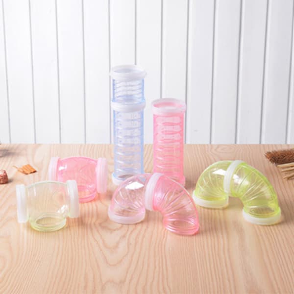 Hamster Rørsæt DIY 8 stk. Hamster Træningslegetøj til Hamsterbur Tilbehør Klar Clear 5.5cm