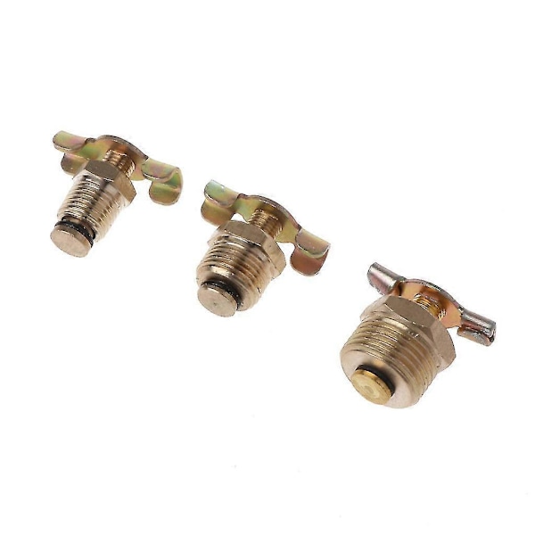 NPT 1/4\" 3/8\" 1/2'' Vingad Dräneringskran Solid Mässing Vattenavlopp för Ventil 4 points 20mm