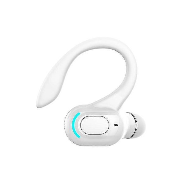 Langattomat nappikuulokkeet juoksuun, Bluetooth 5.1 -kuulokkeet langattomat nappikuulokkeet stereokuulokkeet korvakoukulla, uusi yhden korvan malli white