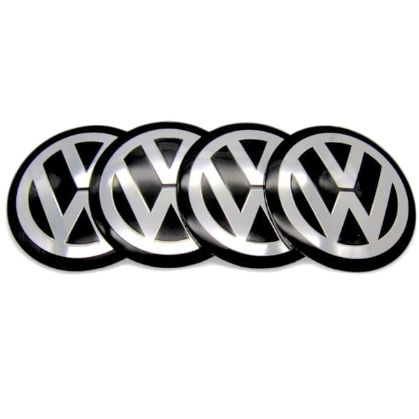 4-pack - Volkswagen VW centrumkåpor / hjulemblem - Bil 65 mm - Self-adhesive