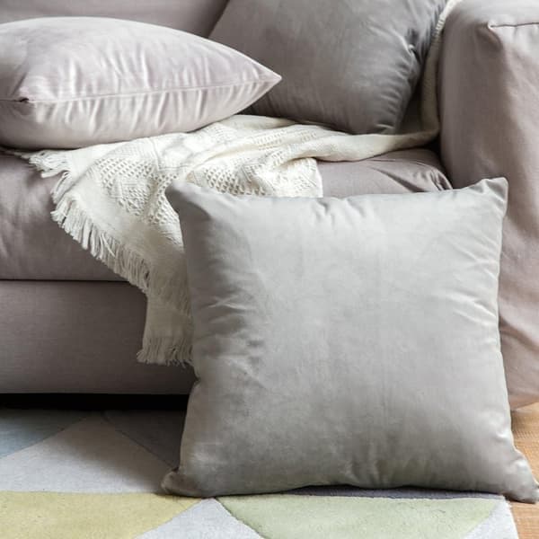 Pyntepude 45x45cm Pudebetræk til stue sofa soveværelse sæt med 2 til hverdagsbrug og også velegnet til helligdage som jul light grey