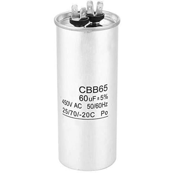 Luftkonditioneringskompressor startkondensator 450V 60µF Högtemperaturbeständig Självläkande prestanda - CBB65