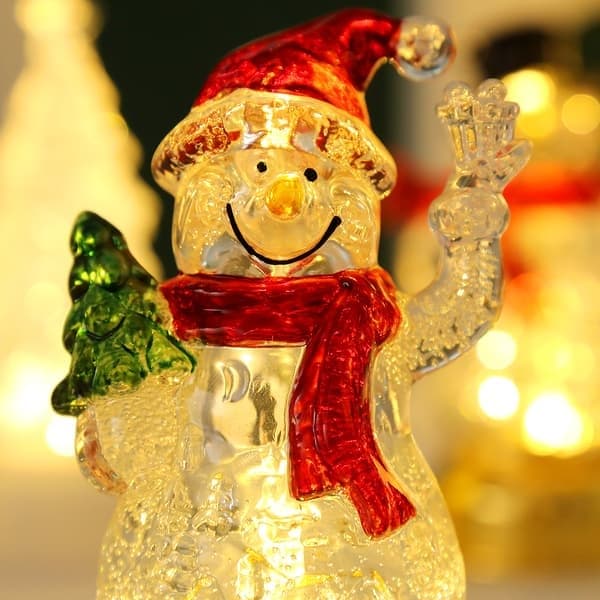 3-delt julelysdekorasjon: Julenisse, snømann og lyslyktsett – Borddekorasjoner og nattlys til julebord