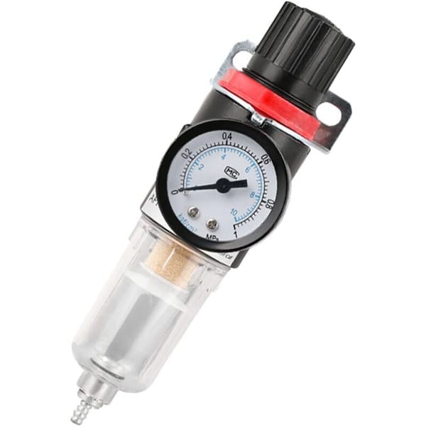 Trycklufts oljevattenavskiljare Verktyg Luftfilter Fälla Tryckreducerare med Tryckmätare Pneumatisk Regulator Smörjare för Tryckluft