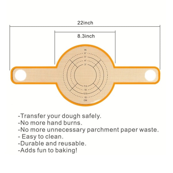 2 stk Brødringer Bakematte Bakeunderlag