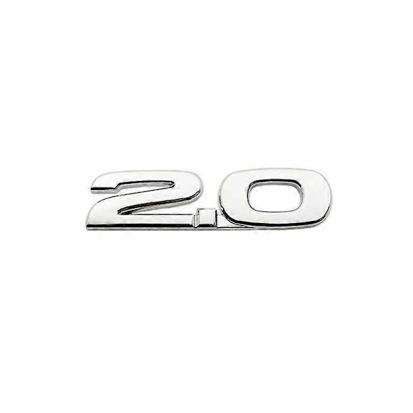 3D Metallkrom Svart Logotyp 2.0 2.5 Emblem Bil Skärm Badge Bagageutrymme Dekal För Mazda CX5 2.0 2.5 Stikcer Tillbehör Silver 2.0