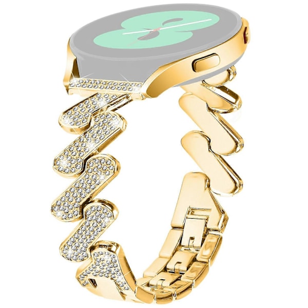 För Samsung Galaxy Watch7 44mm 40mm Legering Armband Bling Strass Dekor Klockarmband - Guld Multicolor Gold