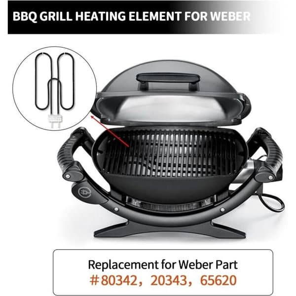 66631 Varmeelement for Weber 66631 Weber Q140 Q1400, Erstatningsvarmeelement for griller, Grillvarmerør