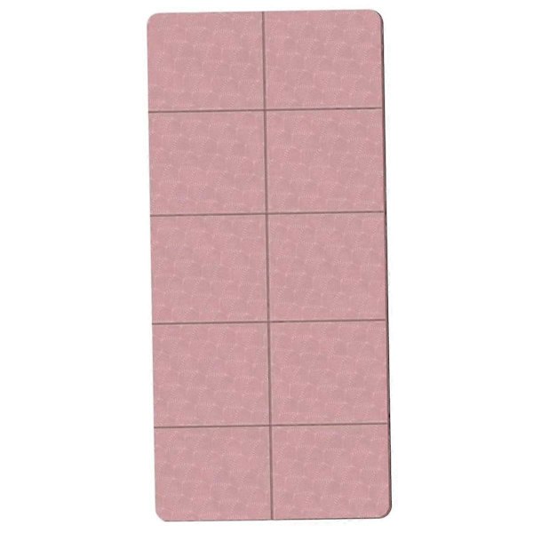 Foldbar yogamåtte, foldbar rejsefitness træningsmåtte, dobbeltsidet skridsikker til yoga, pilates og gulvtræning, pink