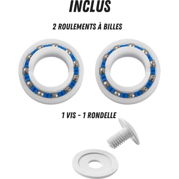 Litet hjul anpassningsbart för Polaris 280 180 C16 Poolrobot + 2 kullager, skruv och bricka